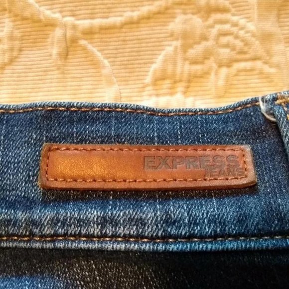 EXPRESS WOMEN’S STRETCH JEANS CROPPED STRAIGHT LEG Size 0 - Picture 7 of 10